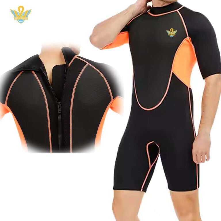 Smooth Skin Freediving Wetsuit Neoprene Short Sleeve Scuba Diving One Piece Surf Suit